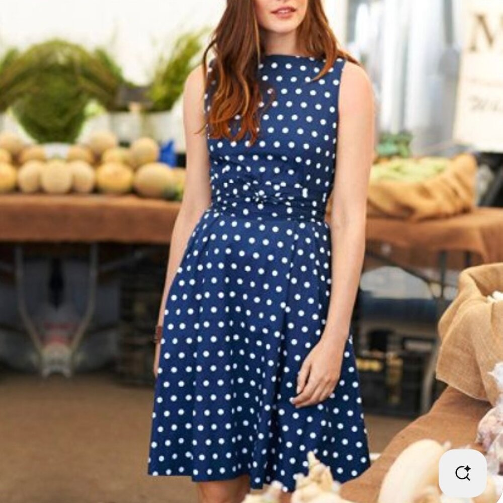 L.L. Bean Signatures Polka Dot Dress